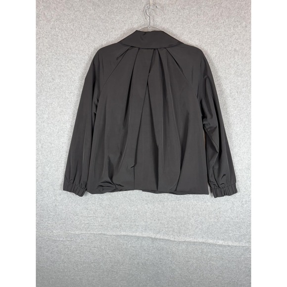 Simply Vera Vera Wang Jacket Womens Medium Pleated Collar Button Up Pockets - Picture 7 of 11